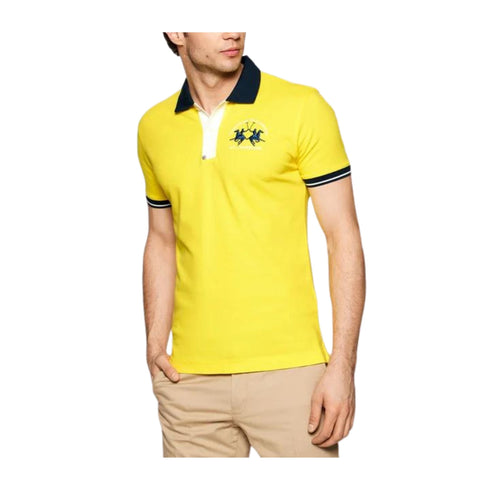 La Martina Polo Polo Uomo slim con contrasti Giallo - Francavilla Moda